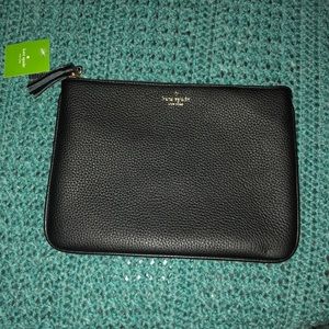 Kate Spade Chester Street Gia Black Leather Clutch